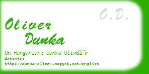oliver dunka business card